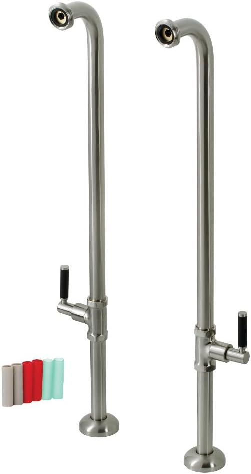 Kingston Brass AE810S8DKL Concord Freestanding Tub Supply Line, Brushed Nickel