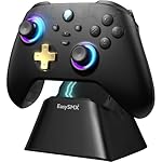 EasySMX D05 PC Controller - Enhanced Wireless Bluetooth Pro Controller with Charging Dock/Hall Sensor/RGB Lighting - No Stick Drift, No Dead Zone - Work for Windows PC, Android, Steam and Switch