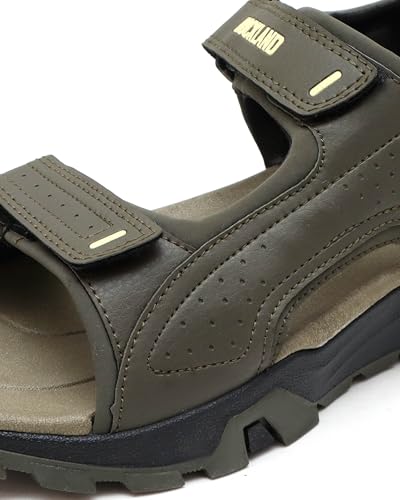 Image of GIBBON'S Men's Outdoor Sports Sandals with Adjustable Velcro Straps | Lightweight Comfortable Trekking Sandals | Anti-Slip Durable Sole | Casual Walking Hiking Sandals for Men