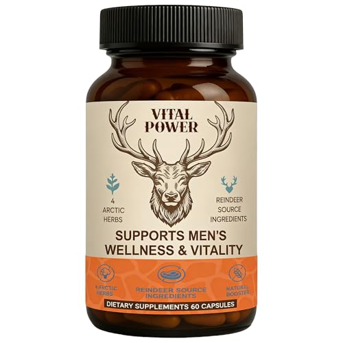 Bnaddain Mens Vitality Supplement Arctic Herbal & Reindeer Nutrient Blend Energy Support 60 Capsules