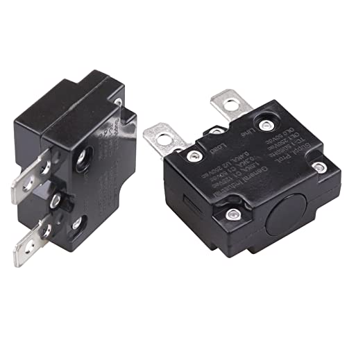Zookoto 2Pcs 5A Automatic Thermal Circuit Breaker Thermal Overload Protector 5Amp L2 Series 125-250V Ac 50V Dc Automatic Reset Relay Fuse Thermal Switch Circuit Breaker Current Overload Protector #TOP1
