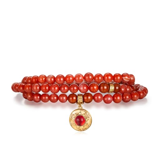 Image of Five Elements 18K Gold Vermeil 3 Layered Crystal Gemstone Beads Bracelet & Necklace for women Solid 925 Sterling Silver 18K Gold or White Gold Plated jewelry