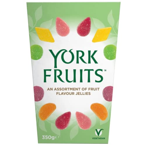 Christmas Sweets York Fruits Jellies Box 350g - Sweets Gift Box Fruit Jellies Christmas Sweets For Friends & Family - Fruit Gums Jelly Sweets (1 Pack)