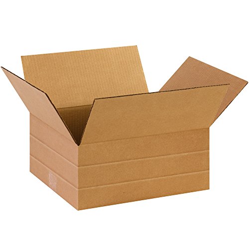 BOX USA Shipping Boxes Multi-Depth 14"L x 12"W x 6"H, 25-Pack | Corrugated Cardboard Box for Packing, Moving and Storage