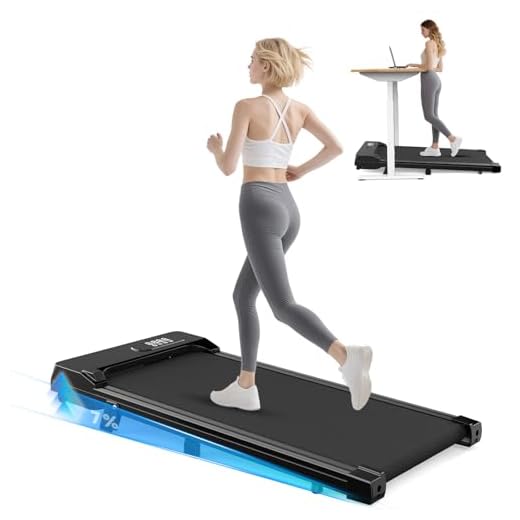 HomeFitnessCode Tapis de Course Électrique Pliant Walking Pad 8 km/h, 2.5HP, Large Surface 40cm, Télécommande et Écran LCD - Cadre Renforcé, Capacité de 265 LB - pour Maison et Bureau (Noir)