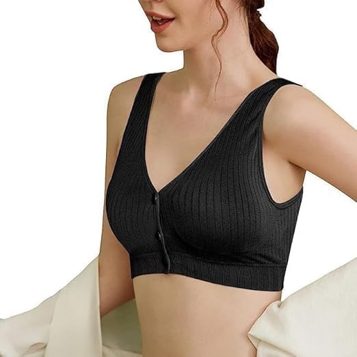 Women’s Maternity Nursing Bra | Front Open Button Closure | Wirefree Padded Seamless Feeding Bra | Comfortable Maternity Innerwear | Pack of 1-image-46