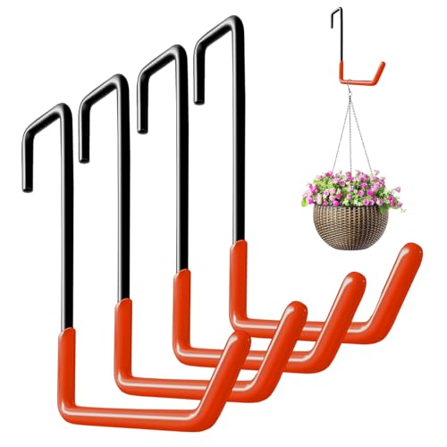 AMONENZ Ganchos para Colgar Bicicletas, 4 Piezas de Colgador Bicicleta, Soporte para Bicicleta Robusto, Grande en Forma de S, para Colgar Bicicletas, Macetas y Herramientas de Jardinería