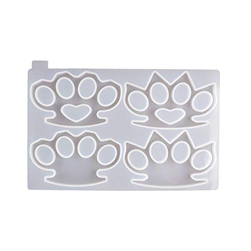 Topaty Brass Knuckles Self Defense Silicone Mold Reusable DIY Craft Epoxy Resin Mold for Handmade Products