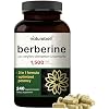 NatureBell Berberine Supplement 1,500mg with Ceylon Cinnamon & Turmeric Root, 240 Veggie Capsules | 97% Pure Berberine HCL | Supports Balanced Sugar Levels & Heart Health | Vegan, Non-GMO