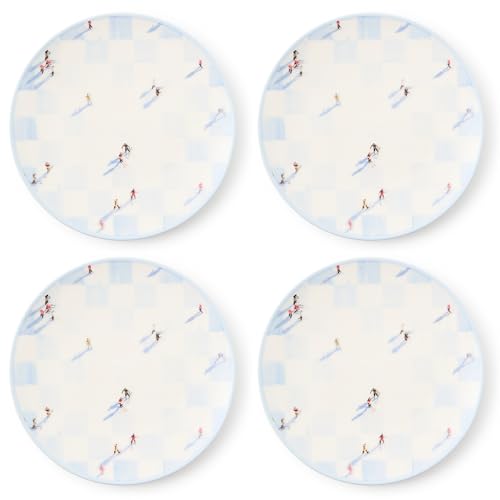 MACKENZIE-CHILDS Gray Malin Set of 4 Stoneware Salad Plates, Decorative
