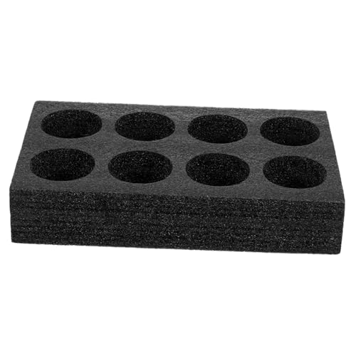 TEMPNAP 4pcs Posavasos Bloquear Titular De Gafas Bandeja De Bolsitas De Té Cesta Portavasos Portavasos Ram Taza De Café Portátil Ranura Apilador De Tazas Algodón Perlado Black Reutilizable