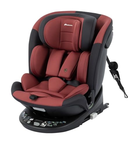 Bebeconfort RevolveFix 360 i-Size Girevole 360, Seggiolino Auto 0-36 Kg, 0-12 anni, ISOFIX con Top Tether, Seggiolino Reclinabile 6 Posizioni, 12 Posizioni Poggiatesta, Tessuti Traspiranti, Dual Red