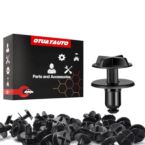 Image of OTUAYAUTO 30PCS Fender Liner Rivet Radiator Sight Shield Push-Type Retainer Clips Replacement for Ford F150, Mustang Fusion,Lincoln LS Town Car Battery Cover Clips