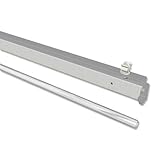 INTERDECO Paneelwagen Grau aus Kunststoff mit Klettband für Gardinenschienen, Universal, 60 cm