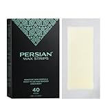 Persian Wax Strips, Waxing Kit for Hair Removal Waxing Body, 40 Pre-Coated Wax Strips & Aftercare Oil
