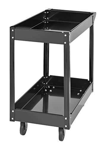Muscle Rack SC3016 Industrial Black Commercial Service Cart, Steel, 220Lbs Capacity, 33