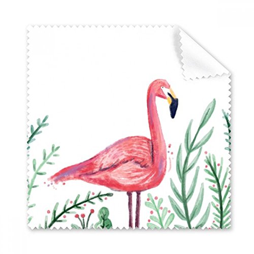 Tissu lunettes flamingo et plantes tropicales pour nettoyer vos écrans au bureau