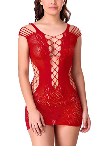 Image of Xs and Os Women's Polyamide Spandex Solid Above Knee Baby Doll Lingerie