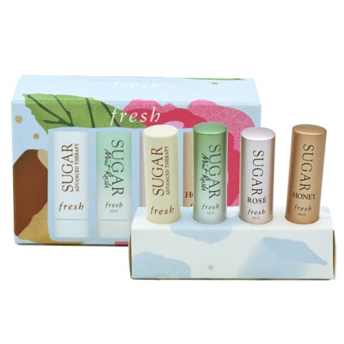 Fresh Color & Care Lip Kit:: Sugar Advanced Therapy Treatment Lip Balm, Mint Rush Freshening Lip Treatment, Sugar RosÃ© and Honey