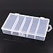 Honbay Clear Visible Plastic Fishing Tackle Accessory Storage Box Case Container - Jewelry Making Findings Organizer - (M:7