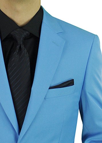 GN Men's Two Button 2 Piece Suit Set Modern Fit Jacket with Pant2