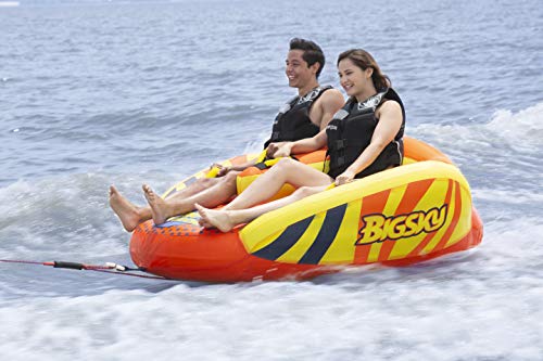 Big Sky Heat Wave Towable, Inflatable Water Tube for 2 -Roomy, Durable Boating Tubes for Lake, Beach, River, Snow -Watersports Towables -Quick Inflation and Deflation -Two Person Boat Toys and Floats - Thumbnail 3