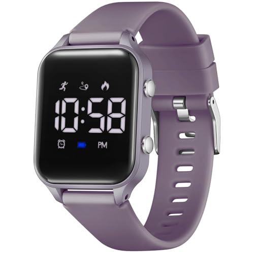 Timever Kids Digital Watches for Boys Girls, Sports Watch with Fitness Tracker, Pedometer, Alarm Clocks, Stopwatch, No App Needed Waterproof Kids Watch, Gift for Teens Student Girls Boys Ages 5-14