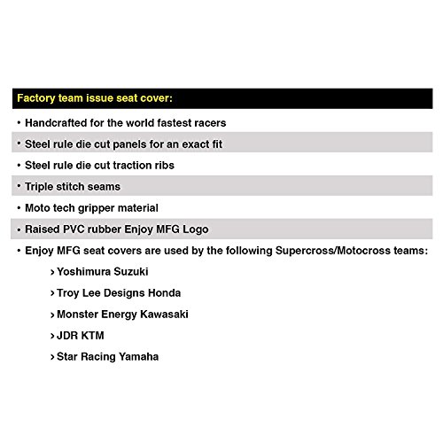 Enjoy MFG Capa de assento - compatível com 2016-2018 -Husqvarna-125-450-FC-TC-ALL-PRETO-WITH-PRETO-C