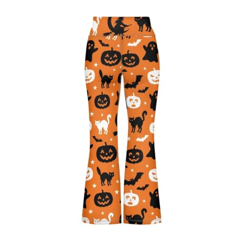 Image of Girls Flare Leggings 5-14T Cute Bell Bottoms for Girl Yoga Pants for Gym