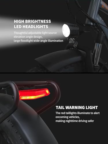 Image of Electric Bike for Adults 1000W 50+ Miles 80 NM Torque Full Suspension Ebikes for Adults 30 mph Commuting Bright Headlight Dual Disc Brakes E Bike, 26 inch Fat Tire 30 Max Slope