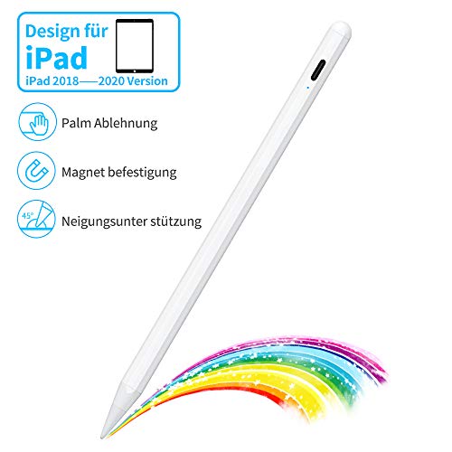 Kingone Stylet magnétique pour iPad 2018-2020 iPad Pen Palm Rejection Pencil Compatible avec iPad Pro 11, iPad Pro 12.9, iPad 10.2, iPad Air 3, iPad Mini 5, iPad 6/7