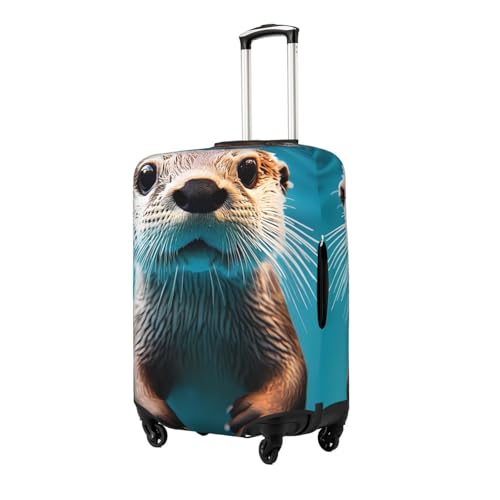 Otter Animal Elastic Travel Luggage Cover, Washable Spandex Suitcase Protector, Anti-Scratch Fits 18-32 Inch2