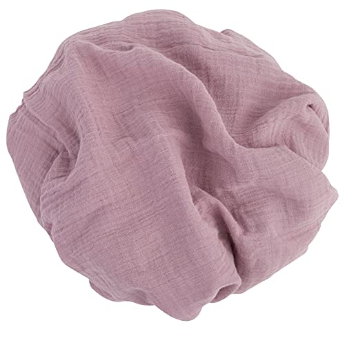 Image of Ely's & Co. Muslin Swaddle Blanket 2-Pack - 100% Cotton Muslin Extra-Large Swaddle Blankets (47 inch x 47 inch) Solid + Printed (Delicate Leaves + Solid Lavender)