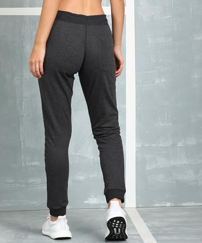 Image of Alan Jones Clothing Women's High Rise Solid Slim Fit Joggers Track Pant