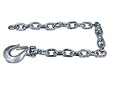 Buyers Products BSC3835 Anhänger-Sicherheitskette mit geschmiedetem Schlupfhaken (0,9 x 88,9 cm), Silber