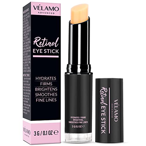 Retinol Eye Stick, Retinol Eye Cream for Dark Circles and Puffiness, Caffeine Eye Cream, Visible Results in 3-4 Weeks, Under Eye Cream Anti Aging, Eye Brightener Stick, Cream for Wrinkles, Puffiness and Bags under Eyes, Brightening Eye Balm Reduces Fine Lines