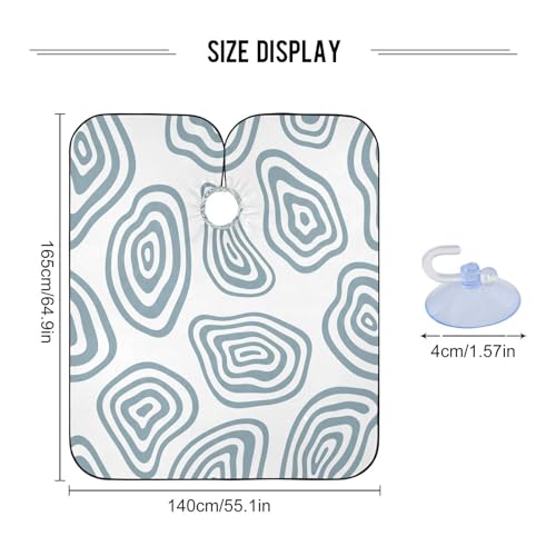 Capa de barbero impermeable para hombre con cierre ajustable miniatura 3