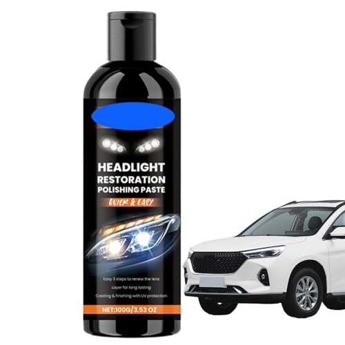 Limpiador Faros | Kit Restauración Faros | 100g Kit De Pulido Y Protección Automotriz Para Reparar...