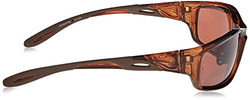 Crossfire 21126 Infinity Premium Safety Glasses, HD Brown Polarized Lens - Crystal Brown Frame, Regular
