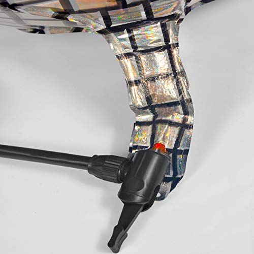 12 Pack 22 Inch Disco Ball Balloon Silver Laser 4D Large Inflatable Sphere Aluminum Foil Balloon Silver Mirror Balloon For Disco Dance Party Supplies Bouquet Wedding Baby Shower Decorations #TOP2