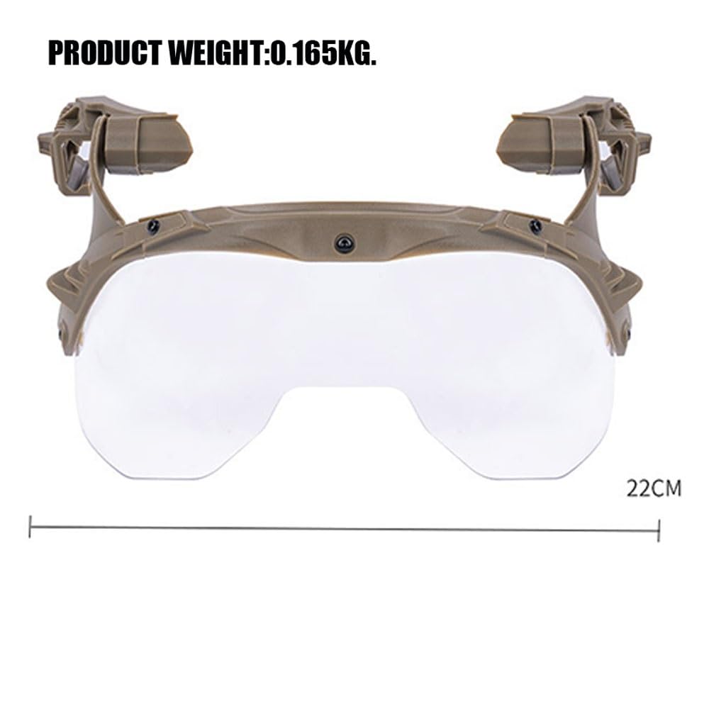 Casco Wendy Con Occhiali Flip-up E Supporto For Guida, Visiera Tattica Resistente E Regolabile Con Inclinazione For BBS, Paintball, CS, Giochi Di Sopravvivenza, Cosplay