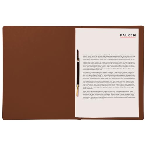 Original Falken 10er Pack Recycling-Schnellhefter gefaltet DIN A4 Intensivfarbe dunkelbraun. Made in Germany Blauer Engel Papphefter Kartonschnellhefter Schulhefter Pappordner Mappe Schulordner