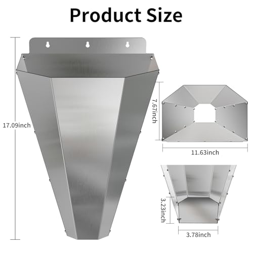Image of Large Chicken Cone for Butchering 3 Pack, Stainless Steel Kill Cones