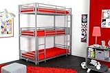 MUEBLIX.COM - Litera Triple, Literas Juveniles con Escalera