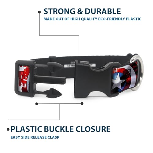 Collar Capitán América Escudo Digital Camo fácil de poner para perros 5