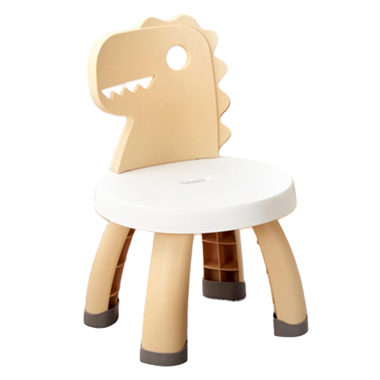 Chaise dinosaure jaune de sécurité à bords lisses pour l'autonomie enfant