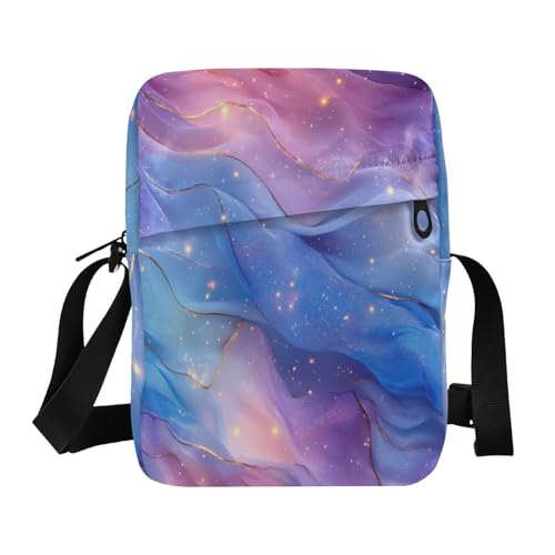 mens messenger bag Crossbody Small Bags For Women Women's Cross Body Purse Adjustable Strap for Casual Casual- Ethereal Cosmic Wave Pattern