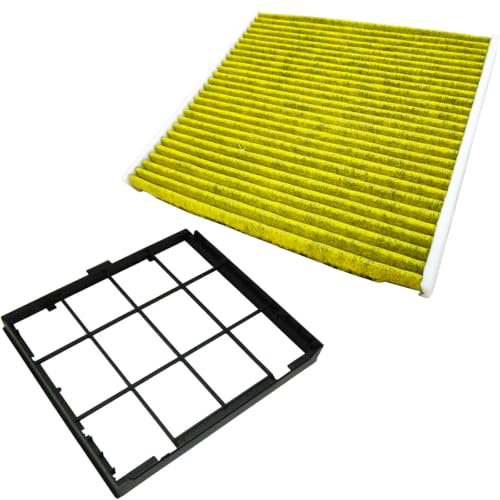 【 エアコンフィルター & フィルターフレーム セット】 KURVE Cプラス 脱臭 花粉 トヨタ用 アルテッツァ クラウン クラウンマジェスタ ハリアー クルエ C003CO5 脱臭活性炭 PM2.5除去 87139-30010 87139-50010