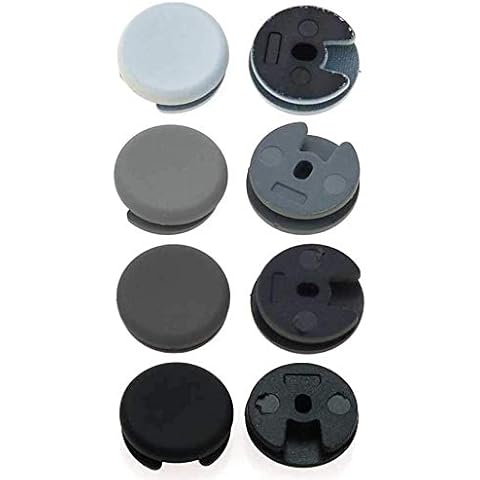 GGZone 2pcs Plastic 3D Analog Controller Stick Cap 3D Joystick Cap Cover Button Replacement for 3DS 3DS XL LL 2DS New 3DS XL 3DS LL (Black) Cover