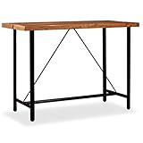 【Uso】Esta hermosa mesa de la barra tiene un diseño industrial y es una contribución específica para tu cocina o comedor.